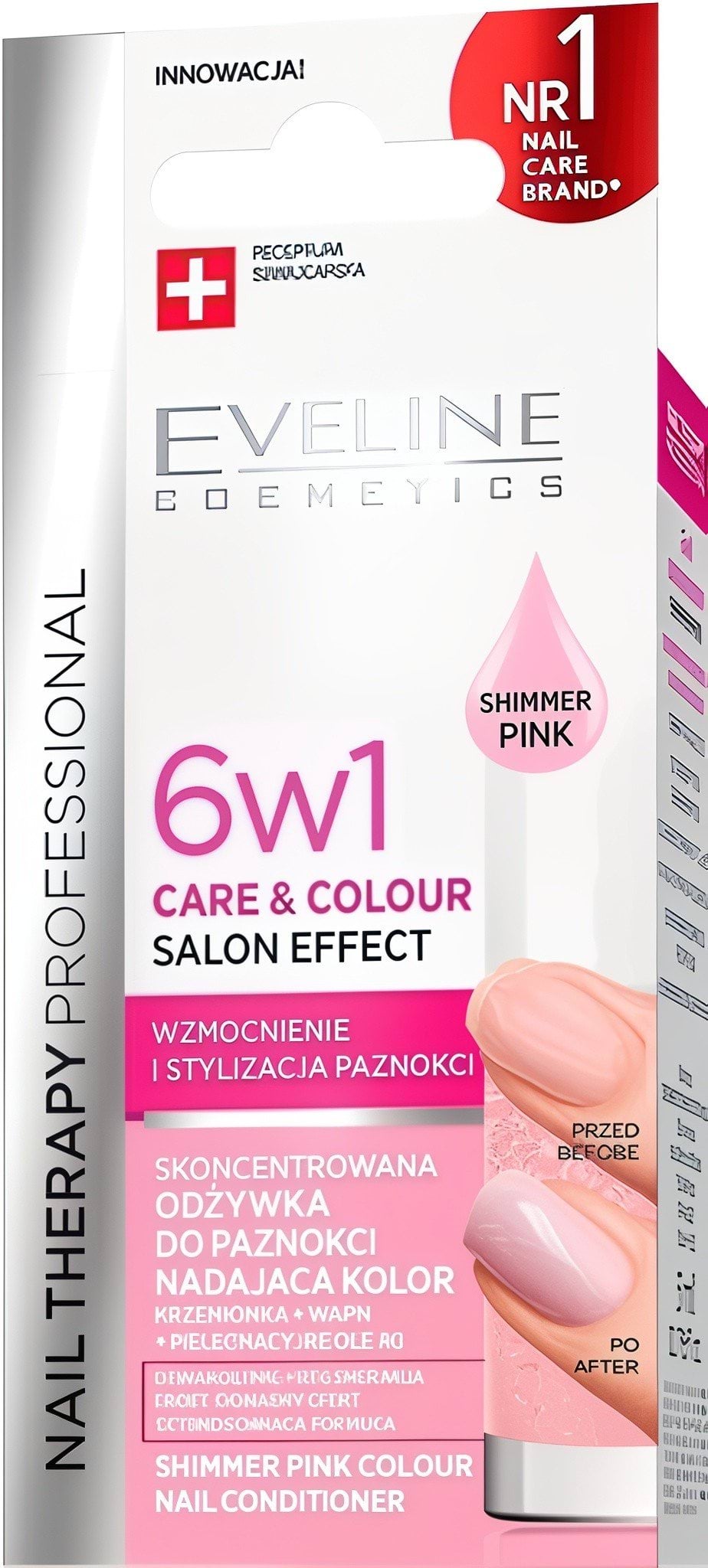 Лак-кондиціонер для нігтів Eveline cosmetics mail therapy care & colour nail conditioner 6 in 1