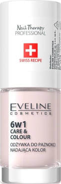 Засіб для нігтів 6 в 1 Eveline Eveline cosmetics nail therapy professional 6 in 1 care & color 8 мл фото 1