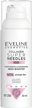 Зволожувальний мезо-бустер для обличчя Eveline Cosmetics Collagen Super Needles 100, 50 мл фото 1