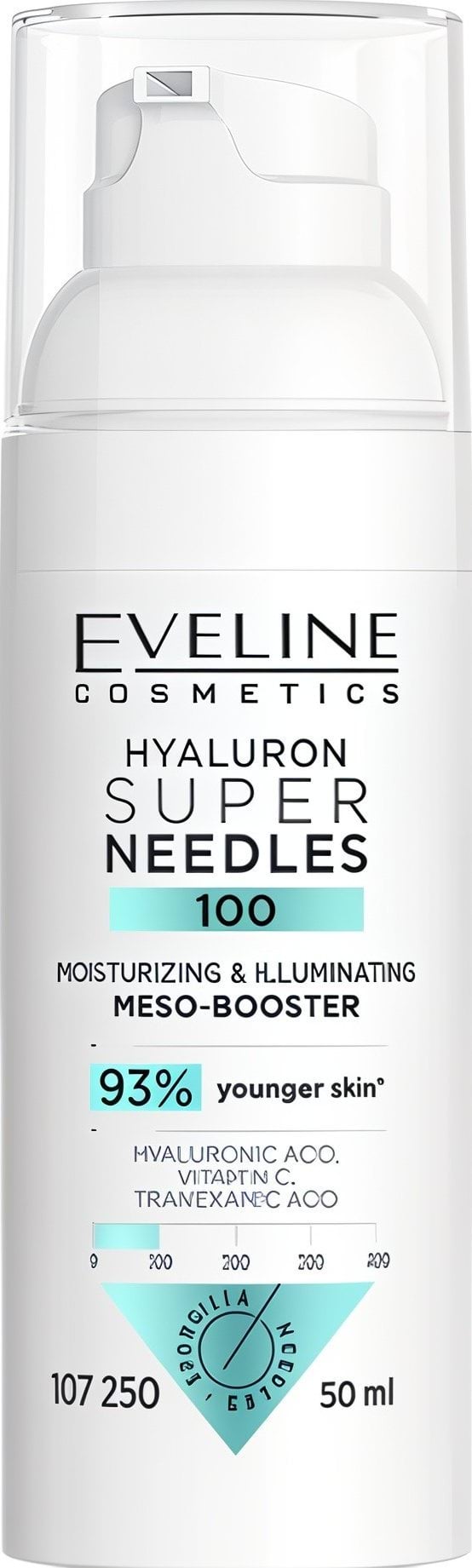 Мезобустер зволожувальний, освітлювальний для обличчя Eveline Cosmetics Super Needles Hyaluron 50 мл