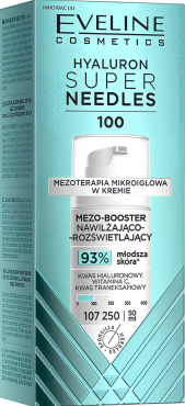Мезобустер зволожувальний, освітлювальний для обличчя Eveline Cosmetics Super Needles Hyaluron 50 мл фото 1