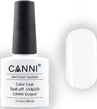 Гель-лак CANNI 023 білий 7.3 мл фото 1