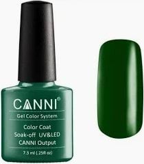 CANNI Гель-лак 134 насичений зелений, 7,3мл