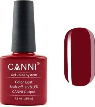 Гель-лак CANNI 027 темно-красный 7.3 мл фото 1