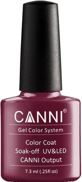 CANNI Гель-лак 028 бордовий, 7,3мл