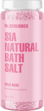 Соль для ванны Mr.Scrubber Sia Natural Bath Salt Wild Rose парфюмированная 600 г фото 1