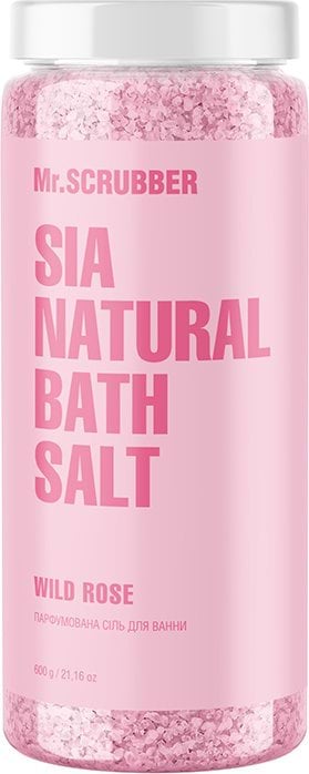 Сіль для ванни Mr.Scrubber Sia Natural Bath Salt Wild Rose парфумована 600 г