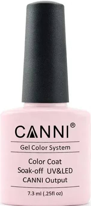 CANNI Гель-лак 096 блідий пастельно-рожевий (камуфляж під френч), 7,3мл