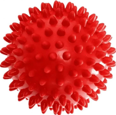 Массажный мяч EasyFit PVC мягкий (надувной) красный 7.5 см фото 1