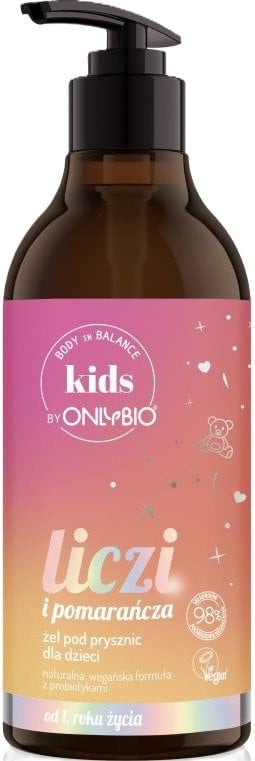 Гель для душу ONLYBIO Body in Balance Kids Лічі та апельсин дитячий 400 мл