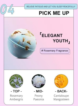 Набор бомбочек для ванны Sadoer Both Bombs с солью и сушеными цветами 4 шт. х 100 г фото 4