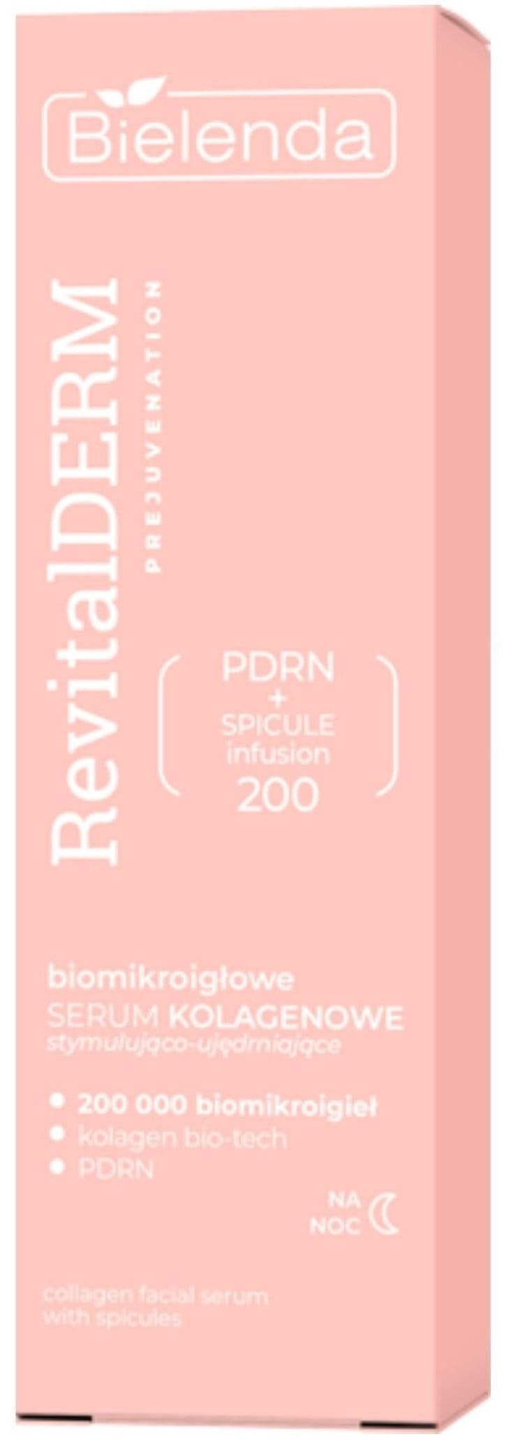 Bielenda сироватка д/обличчя біомікроголкова та підтягуюча колагенова нічна PDRN Revital Derm, 30мл
