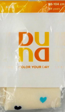 Колготки детские Дюна (9064) р. 122-128, 18-20 молочные