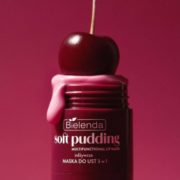 Маска для губ Bielenda Very Cherry 3 в 1 Soft Pudding поживна 12 г фото 1