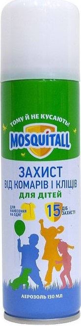 Mosquitall аерозоль від комарів та кліщів Ніжний захист для дітей, 150мл