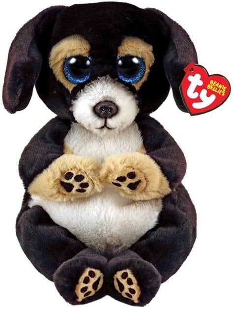 М'яка іграшка TY Beanie Bellies Чорний пес DOG 20 см