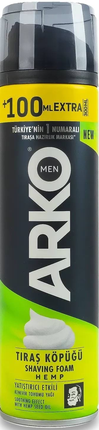 Піна для гоління ARKO Men з олією насіння конопель 300 мл