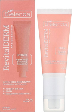 Крем для обличчя Bielenda PDRN Revital Derm зволожуючий та стимулюючий колагеновий денний 40 мл фото 1