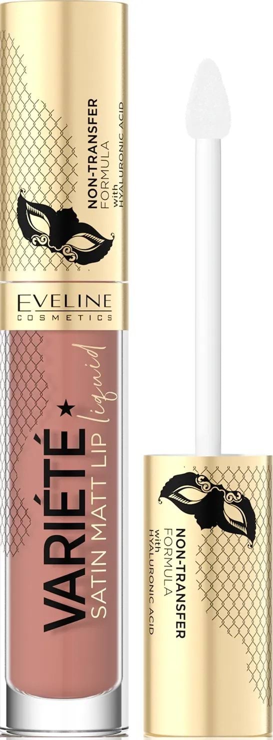 Помада для губ рідка матова Eveline variete perfect matte lip ink з гіалуроновою кислотою 01, 4.5 мл фото 1