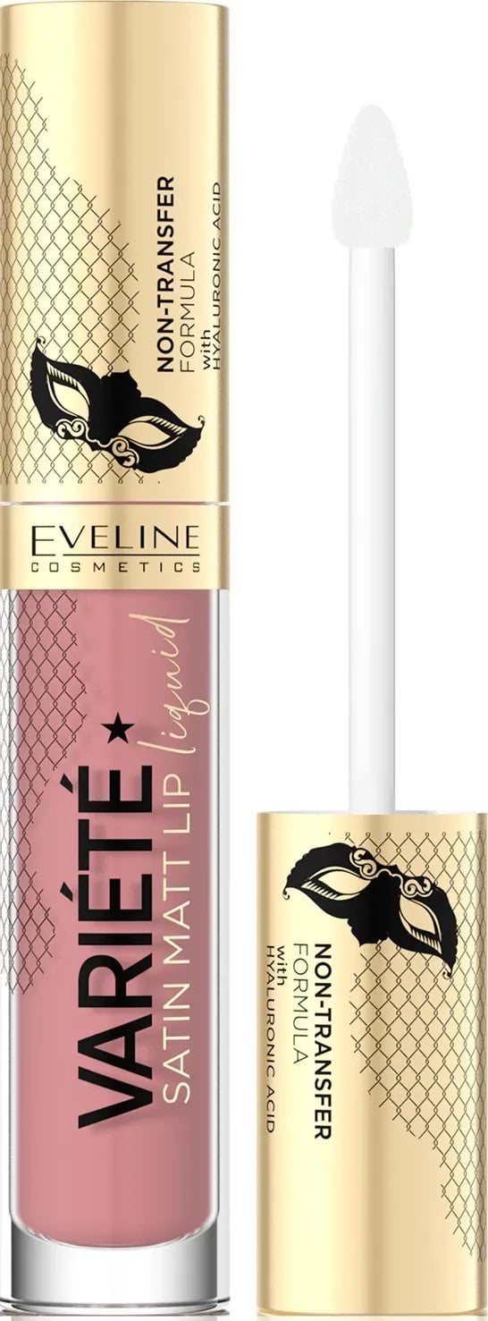 Помада для губ рідка матова Eveline variete perfect matte lip ink з гіалуроновою кислотою 02, 4.5мл