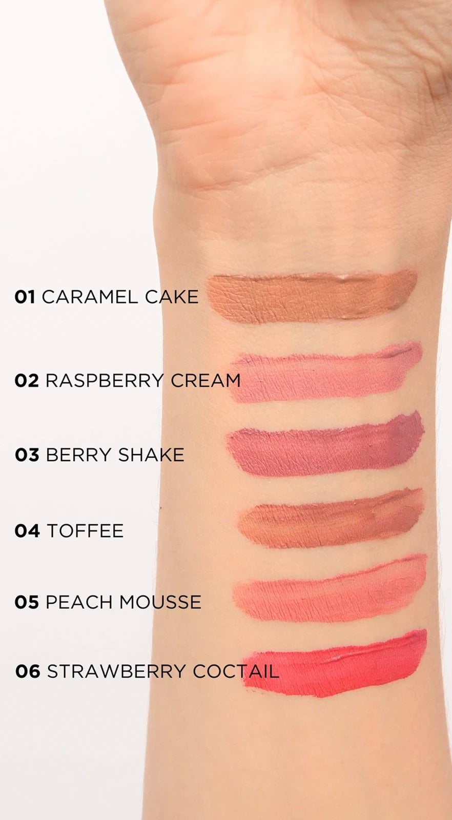 Помада для губ рідка матова Eveline variete perfect matte lip ink з гіалуроновою кислотою 01, 4.5 мл фото 2