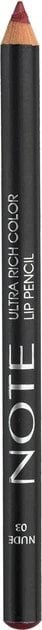 Олівець для губ Note Ultra Rich Color Lip Pencil ультранасичений 03 Nude 1.1 г фото 1
