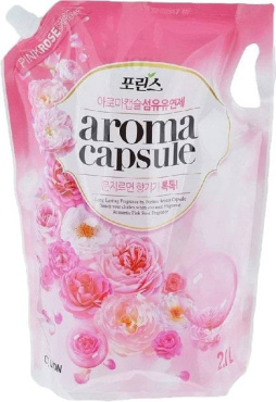 Кондиционер для белья Lion Porinse Aroma Capsule Pink Rose с экстрактом розы 2.1 л