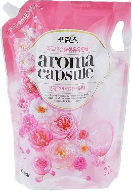 Кондиціонер для білизни Lion Porinse Aroma Capsule Pink Rose з екстрактом троянди 2.1 л