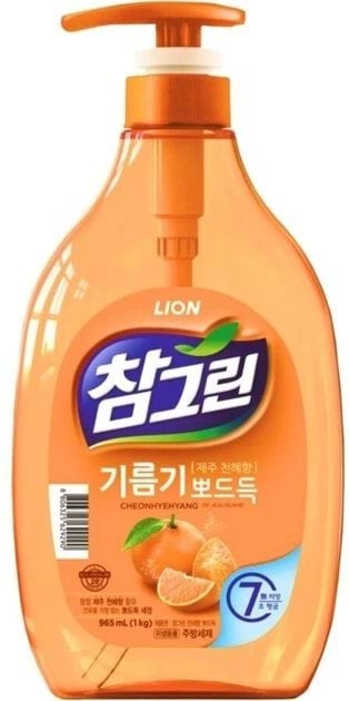 Средство Lion Cheonhyehyang Японский мандарин для мытья посуды, овощей и фруктов 965 мл