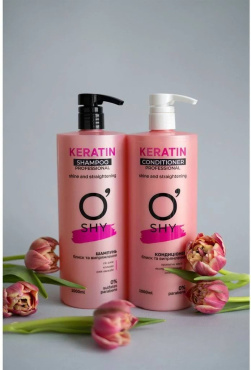 Шампунь O'Shy Keratin Shampoo Professional Блиск та випрямлення безсульфатний 400 мл фото 2