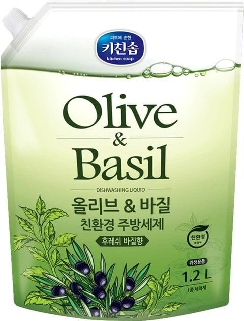 MUKUNGHWA Olive & Basil Засіб для миття посуду (запаска), 1.2 л