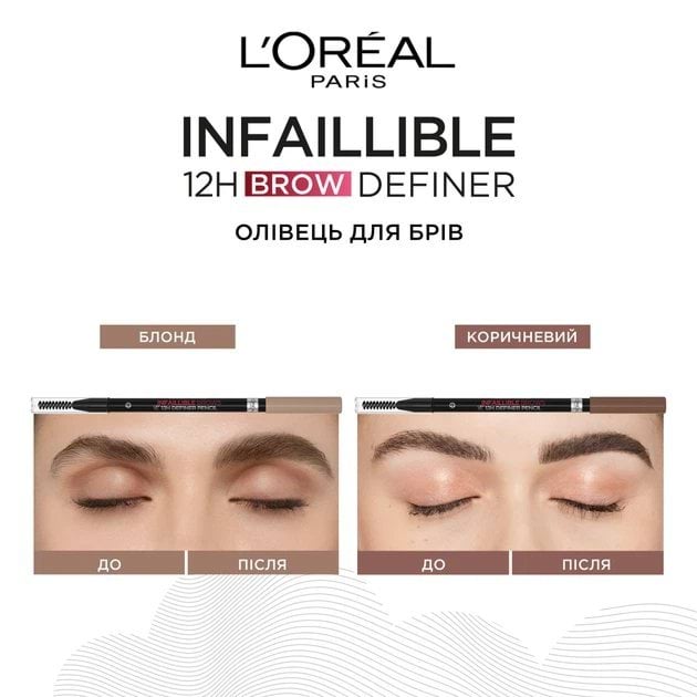 Карандаш для бровей L'Oreal Paris Infaillible Brows Definer блонд 1 г фото 2