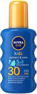 Спрей солнцезащитный детский Nivea Sun Защита и уход SPF 30, 200 мл