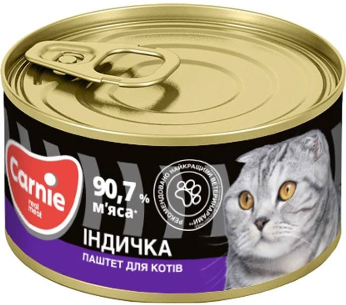 Паштет мясной Carnie для взрослых кошек с индейкой 100 г