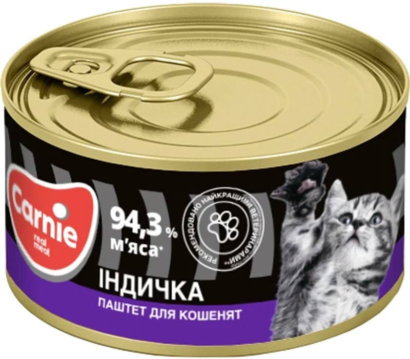 Паштет мясной Carnie для котят с индейкой 100 г
