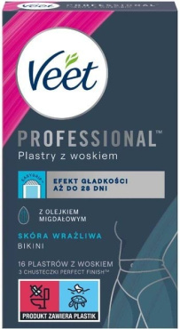 Воскові смужки для депіляції Veet Professional для чутливої шкіри лінії бікіні та під пахвами 16 шт. фото 7