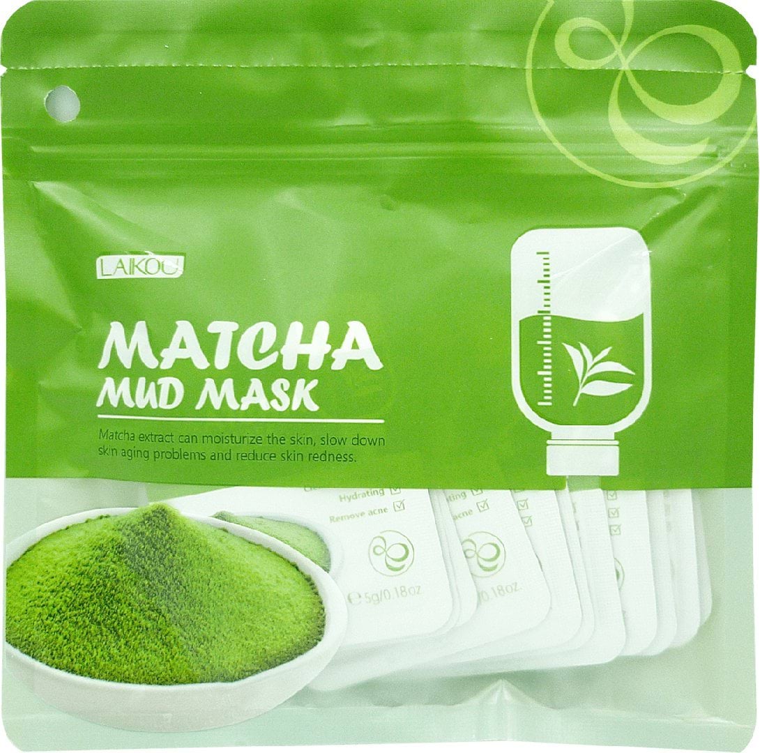 Laikou Набір маска для обличчя очищаюча з екстрактом зеленого чаю, 5г*12шт