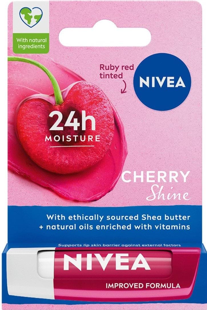 Бальзам-догляд для губ Nivea Cherry Shine вишневе сяйво 4.8 г