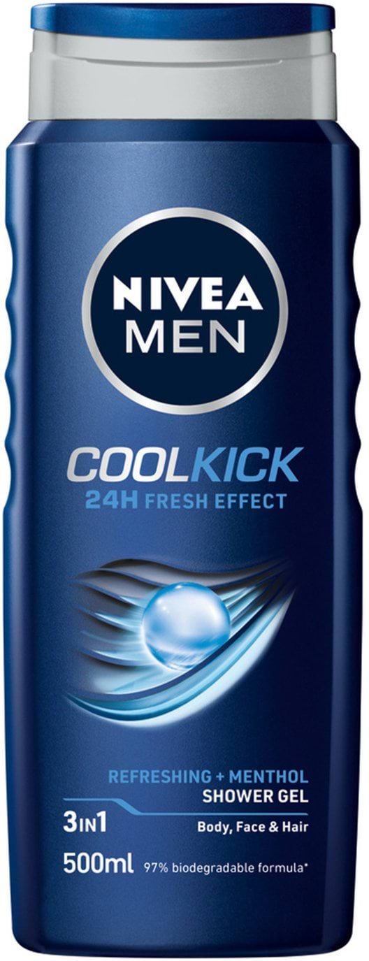 Гель для душу NIVEA MEN Заряд прохолоди 3 в 1 для тіла, обличчя та волосся 500 мл