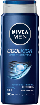Гель для душа NIVEA MEN Заряд прохлады 3 в 1 для тела, лица и волос 500 мл фото 7