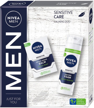 Подарунковий набір NIVEA MEN Sensitive Care: бальзам після гоління 100 мл, піна для гоління 200 мл