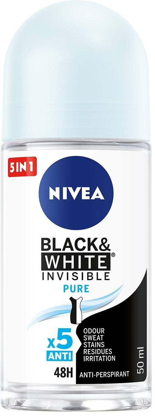 Дезодорант Nivea Pure Невидимий Захист для чорного та білого роликовий для жінок 50 мл