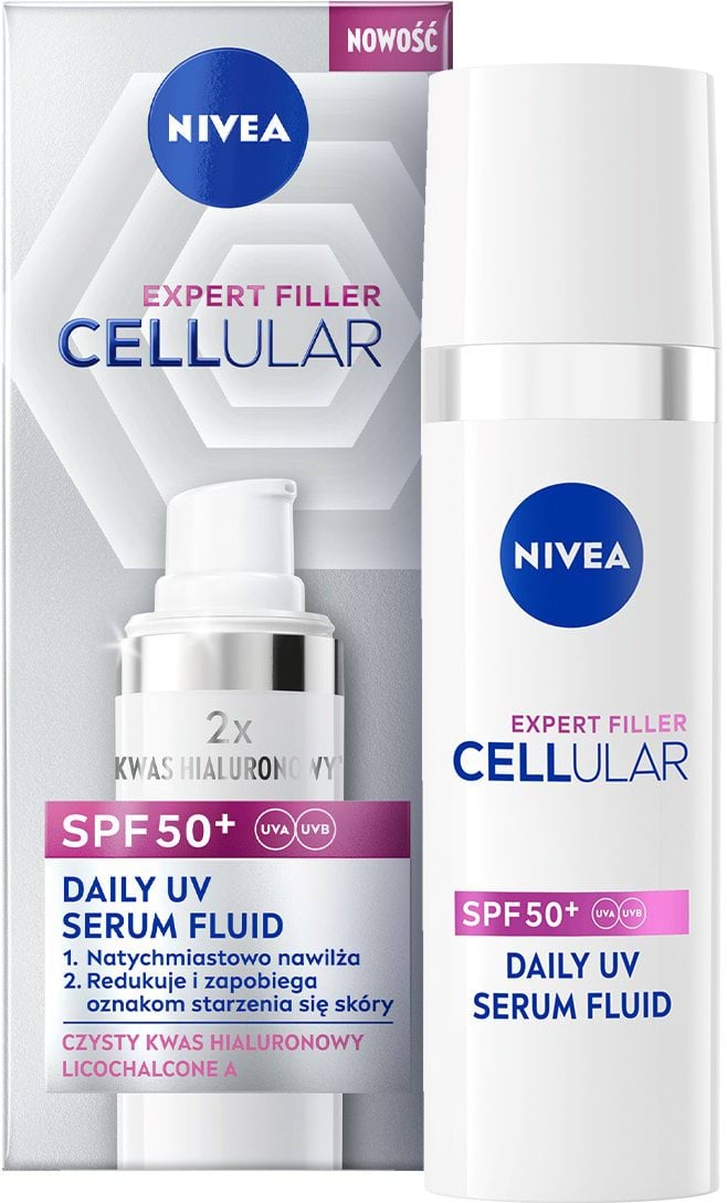 Флюїд для обличчя NIVEA Cellular Expert Filler SPF 50+ сонцезахисний 30 мл