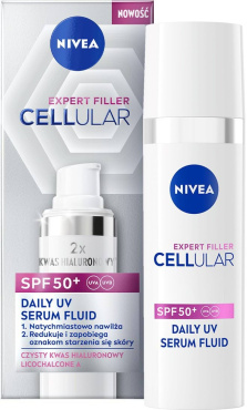 Флюїд для обличчя NIVEA Cellular Expert Filler SPF 50+ сонцезахисний 30 мл