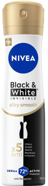Антиперспірант NIVEA Чорне та Біле невидимий: гладкий шовк спрей 150 мл