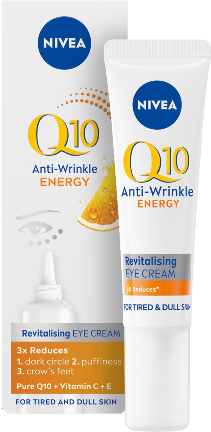 Відновлюючий крем для шкіри навколо очей проти зморщок NIVEA Q10 Energy 15 мл