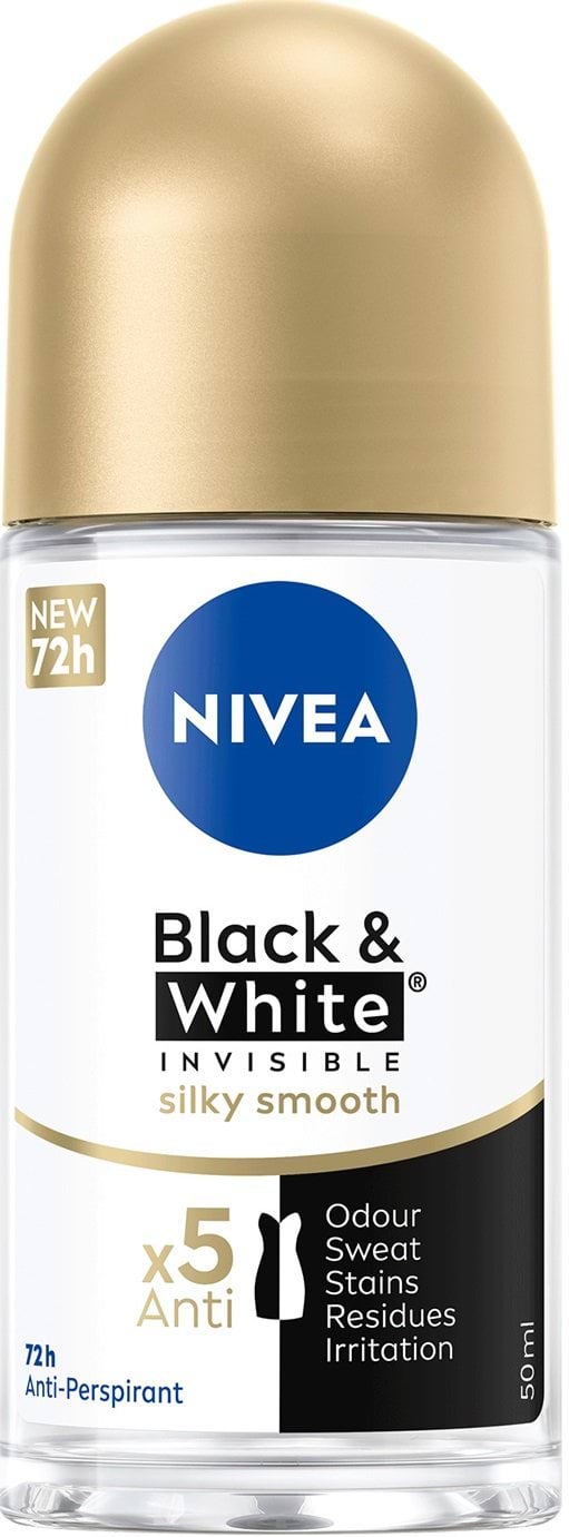 Антиперспірант Чорне та Біле невидимий: гладкий шовк кульковий 50 мл