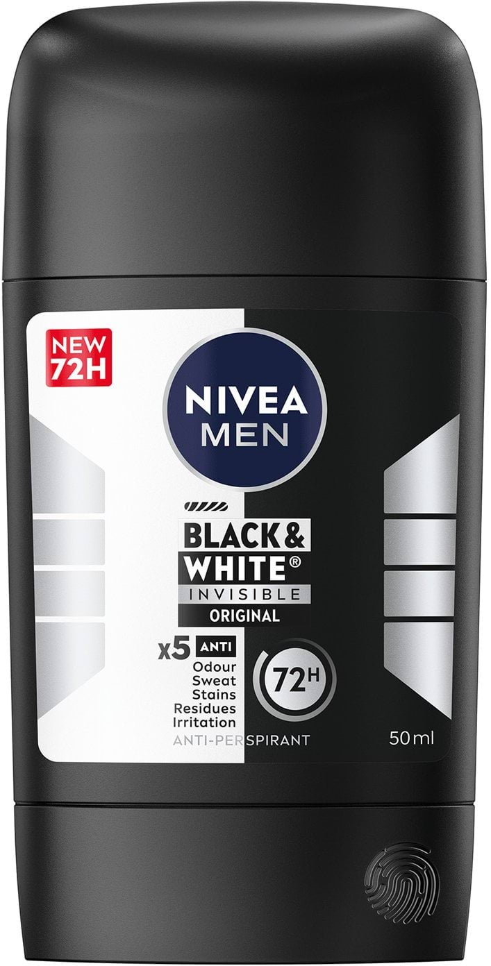 Дезодорант-стік Nivea Men Original Чорне та біле невидимий чоловічий 50 мл