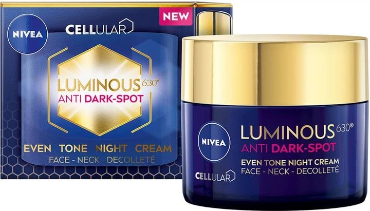 Крем NIVEA LUMINOUS 630 Вирівнювання тону для обличчя, шиї та декольте нічний 50 мл