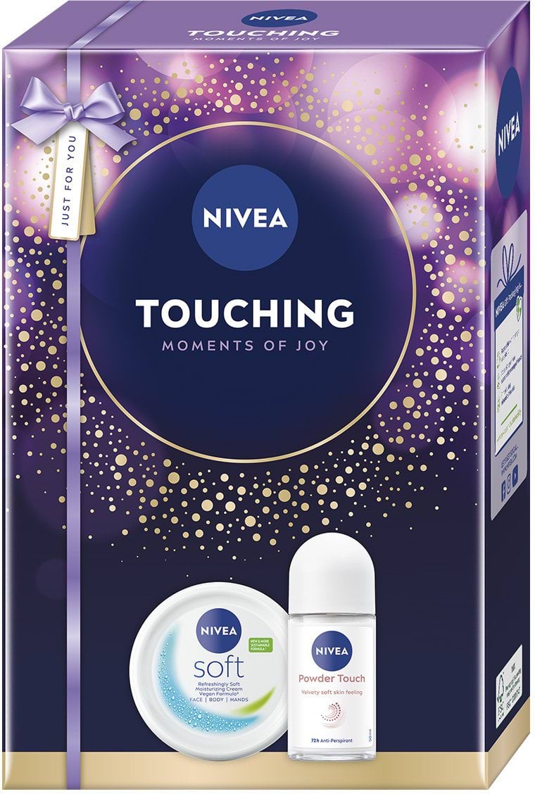 Подарунковий набір NIVEA Touching: антиперспірант 50 мл, крем універсальний 200 мл